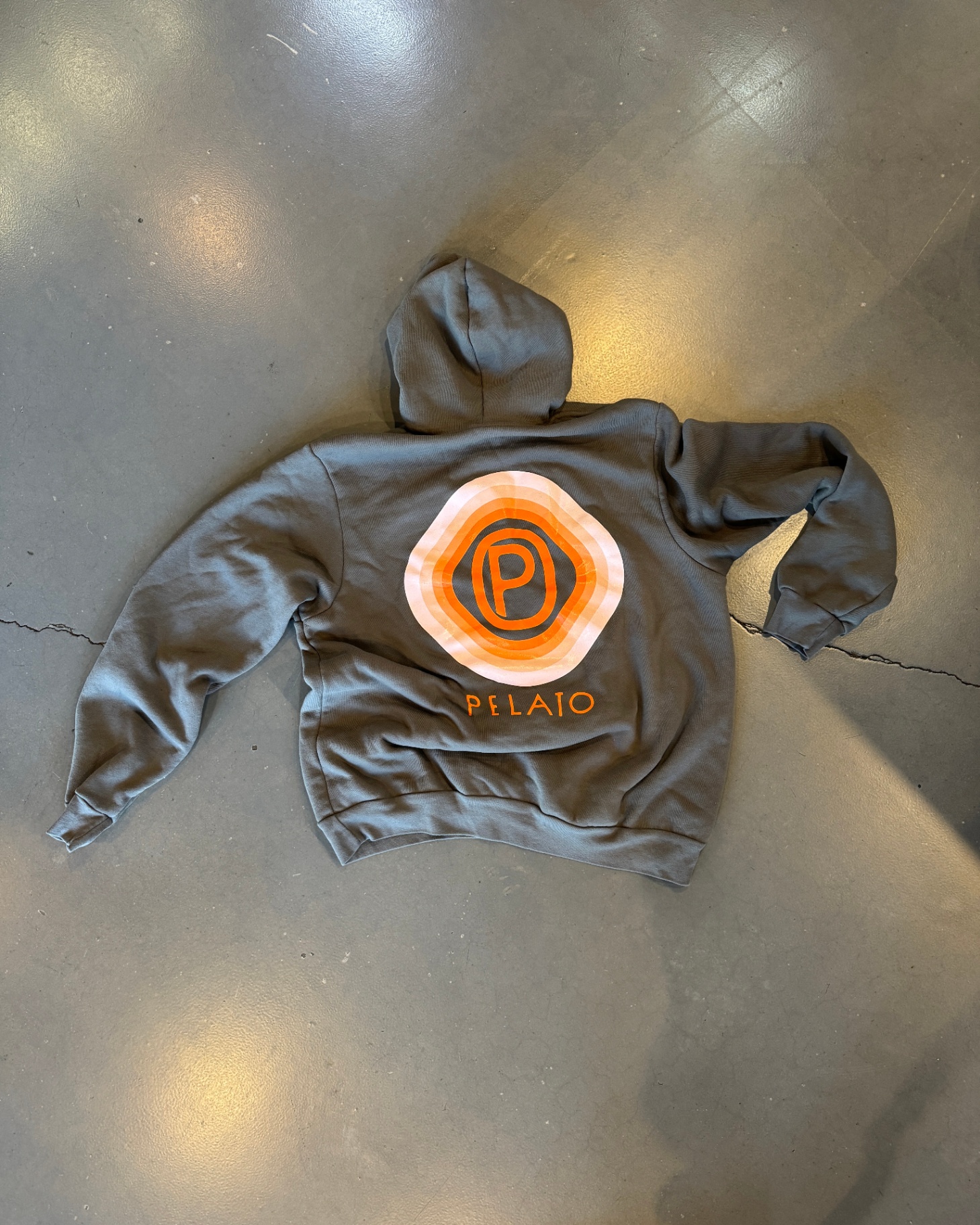 Pelato hoodie flat lay with embroidered logo