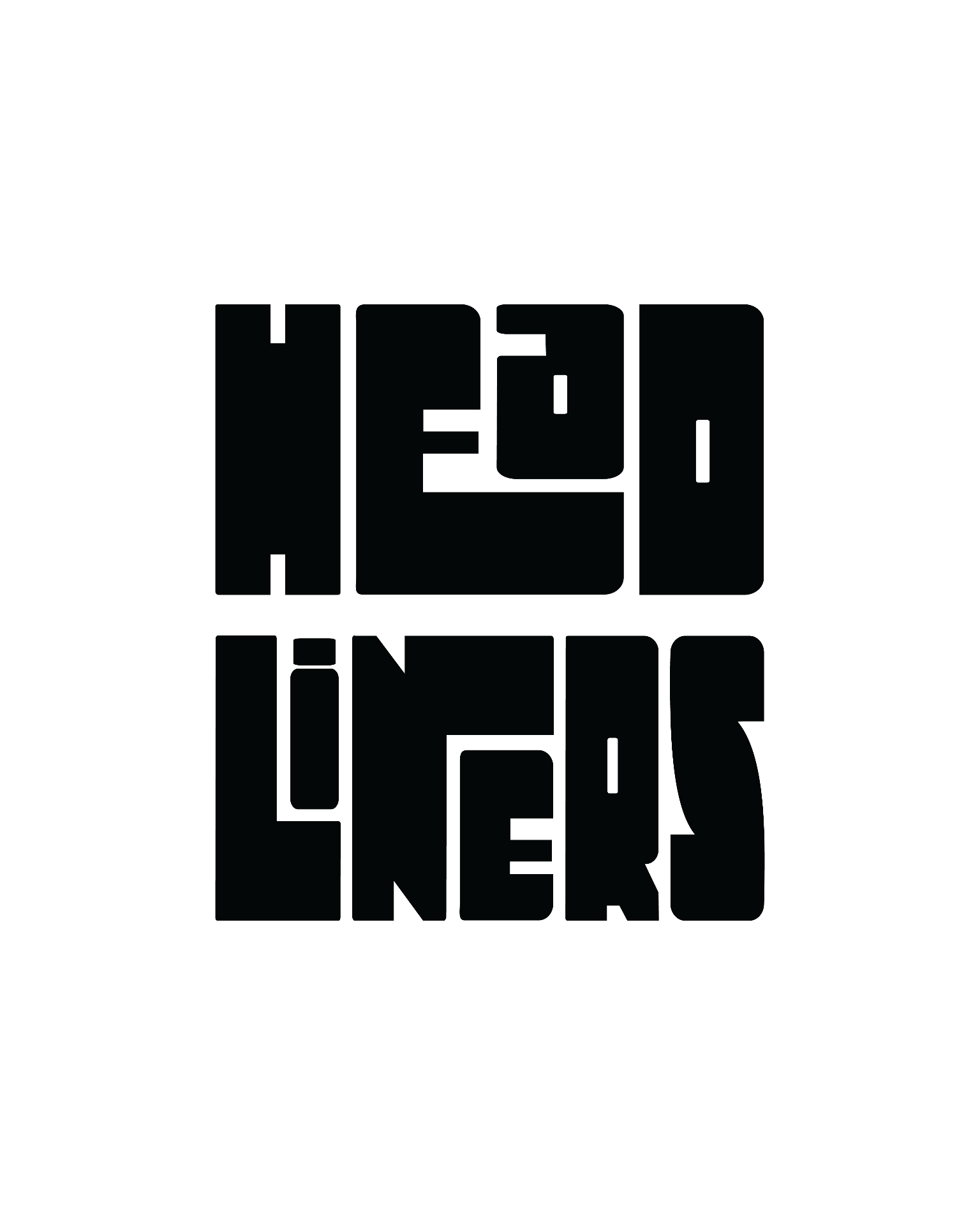 Headliners tour poster with bold display typography